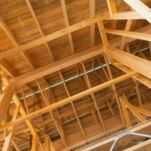 Charpente bois d'une maison