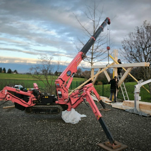 Pose carport ossature bois Saint Julien en Genevois